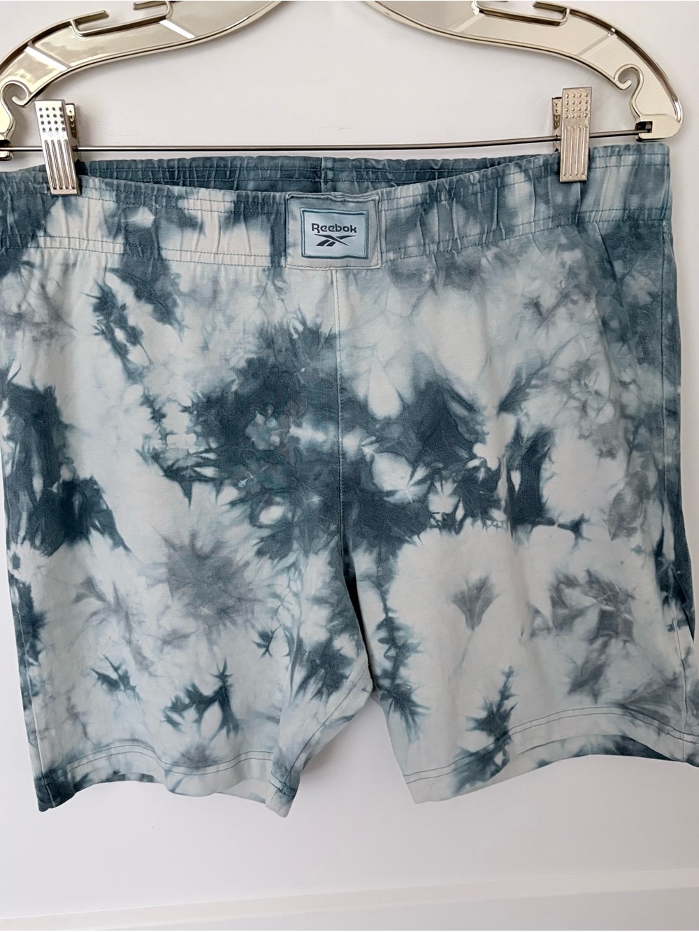 Reebok Women’s Blue Tie-Dye Athletic Shorts - XL